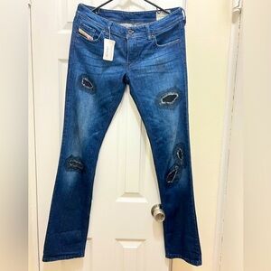 Diesel Lowky Denim Jeans Women size 29 low waist Stretch Zip Fly Made in Italy